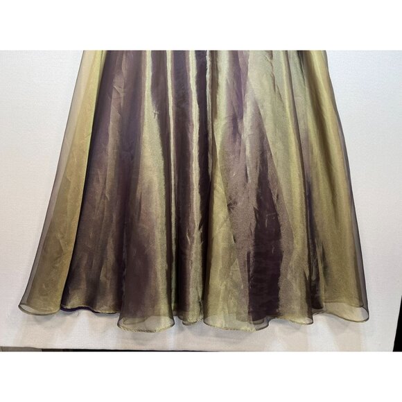 JS Collections Women's Bridesmaid Evening Dress Sleeveless Size 14 Gold Back Zip - Picture 8 of 10